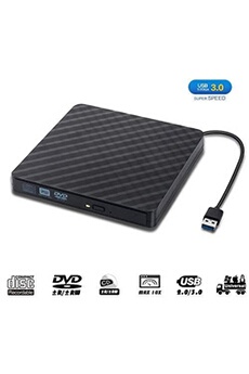 iAmotus Lecteur Graveur CD/DVD Externe Ultra Slim Protable USB 3.0 DVD CD +/-RW ROM Drive Player Lecteur pour Ordinateurs Portables/