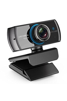 Webcam GENERIQUE Logitubo HD Webcam 1080P/1536P Live Streaming Caméra avec Double Microphones Web Cam Fonctionne avec XBox One/PC/MacBook/Support TV
