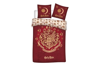 Parure enfant Harry Potter Harry potter housse de couette - 100% microfibre - 1-personne (140x200 cm + 1 taie) - 1 pièce (63x63 cm) - rouge