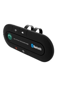 Oreillette et Kit mains-libres AVIZAR Kit Main Libre Voiture Bluetooth Multipoint Fixation Pare-soleil Autonomie 16h