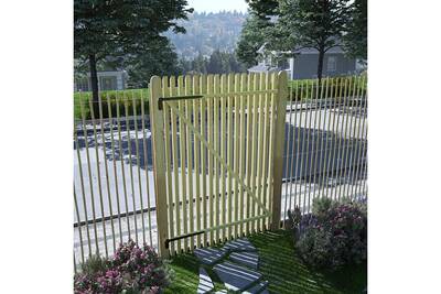 Portillon Vidaxl Portail De Jardin En Piquets Bois De Pin Impregne
