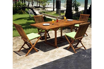 Ensemble Table Et Chaise De Jardin Wood En Stock Darty