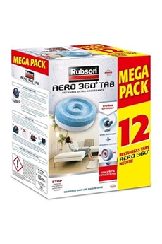 Accessoire de gestion du chauffage Rubson promo mega pack lot de 12 recharge aero 360 rub