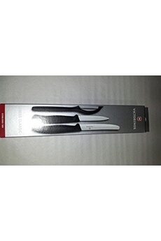 couteau wenger victorinox - ensemble de couteaux avec peeler, 3 pièces, noir