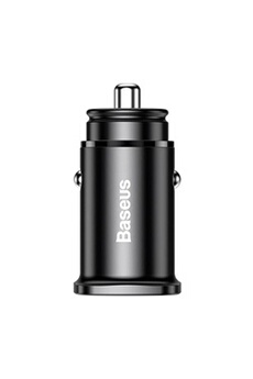 Accessoire téléphonie pour voiture BASEUS Chargeur Allume Cigare 5A Charge Rapide USB/USB Type C Noir