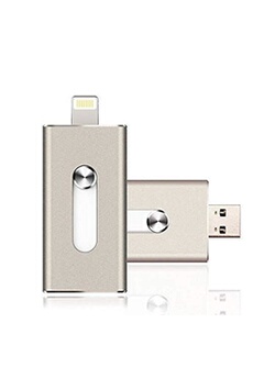 Cle USB iPhone / iPad 32 Go Modèle Agréé MFI (Disponible en 16 Go, 32 Go, 64 Go, 128 Go) Argent