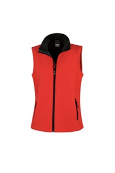 doudoune sportswear result - veste softshell sans manches - femme (2xl) (rouge/noir) - utrw3698