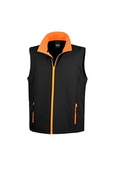doudoune sportswear result core - veste sans manches - homme (4 xl) (noir / orange) - utrw3699