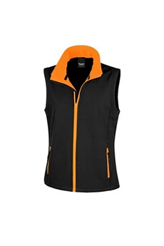 doudoune sportswear result - veste softshell sans manches - femme (xl) (noir/orange) - utrw3698