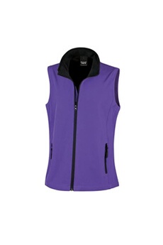 doudoune sportswear result - veste softshell sans manches - femme (s) (violet/noir) - utrw3698