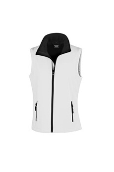 doudoune sportswear result - veste softshell sans manches - femme (xs) (blanc/noir) - utrw3698