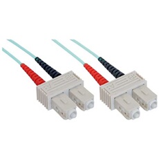 Câble duplex optique en fibre SC / SC 50 / 125µm OM3 15m