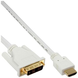 Câble VGA 10 Mètres Blanc InLine 17736 - Connexion Écran PC Vidéo Projecteur - Qualité Fiable & Longue Portée