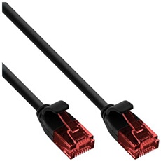 Slim - Cordon de raccordement - RJ-45 (M) pour RJ-45 (M) - 1 m - UTP - CAT 6 - moulé, rond, sans crochet - noir