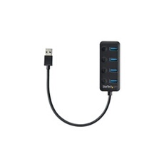 Hub USB 3.0 à 4 ports avec interrupteurs marche/arrêt pour chaque port USB - Multiprise USB 3.0 vers 4x USB-A (HB30A4AIB) - Concentrateur (hub) - 4 x