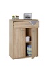 Idimex Buffet CALAIS, commode meuble de rangement avec 1 tiroir et 2 portes, en mélaminé décor chêne sonoma photo 3