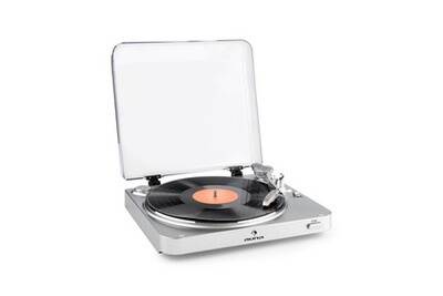 Platine Vinyle Auna Tt 30 Bt Platine Vinyle Tourne Disque Bluetooth Line Out Rca Usb Argent Darty