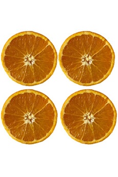 verrerie gourmandise set de 4 dessous de verres orange cbkreation