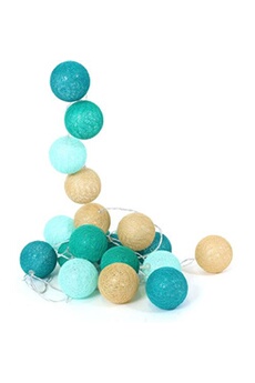 autres accessoires de décoration the home deco factory - guirlande lumineuse boules colorées 20 led 3,45 m bleu
