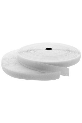 Attache-fil InLine Attaches de câble® avec bande de type velcro 25 mm blanc 25 m