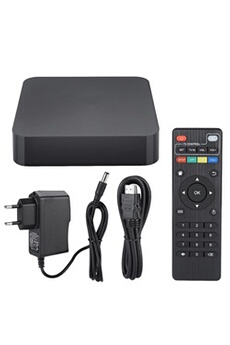 Passerelle multimédia GENERIQUE Lecteur multimedia Smart TV Box Décodeur WIFI HDMI + 8G