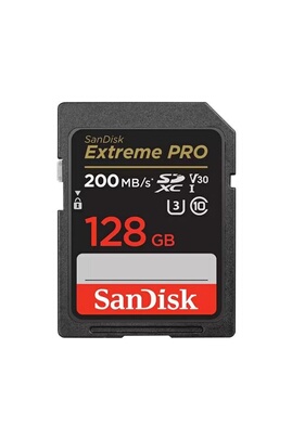 Carte mémoire SD Sandisk Carte SD 128Go Extreme Pro Class10 U3 SD 200MB/s  écriture 90Mb/s SDXC