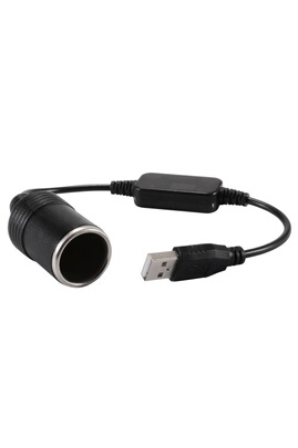 Chargeur pour téléphone mobile XCSOURCE 5V USB à 12V allume-cigare de  voiture prise femelle Step Up convertisseur d'alimentation câble  adaptateur MA1892