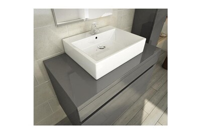 Ensemble Salle De Bain Marque Generique Salle De Bain Complete Luna Ensemble Salle De Bain Simple Vasque L 80 Cm Gris Verni Darty