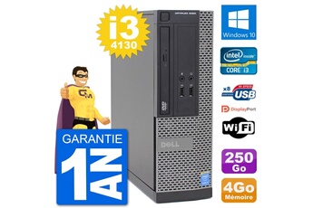 PC De Bureau Dell PC Dell Optiplex 3020 Sff I3-4130 Ram 4Go Disque Dur 250Go Windows 10 WiFi