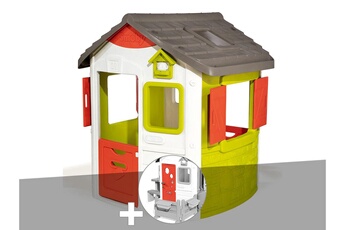Maisons de jardin Smoby Cabane enfant neo jura lodge - smoby + porte maison