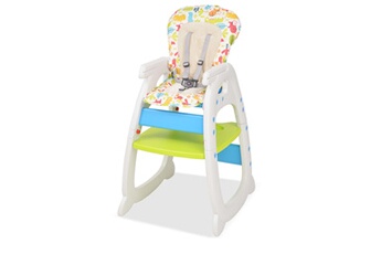 Chaises hautes et réhausseurs bébé GENERIQUE Icaverne - chaises pour enfants moderne chaise haute convertible 3-en-1 avec table bleu et vert