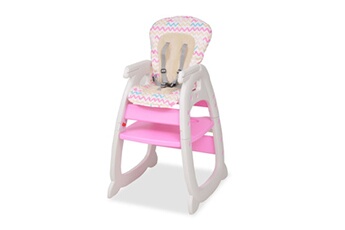 Chaises hautes et réhausseurs bébé GENERIQUE Icaverne - chaises pour enfants contemporain chaise haute convertible 3-en-1 avec table rose
