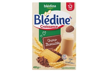 Coffret repas bébé Bledina Blédina blédine croissance choco biscuitée (dès 12 mois) la boîte de 400g (lot de 6)