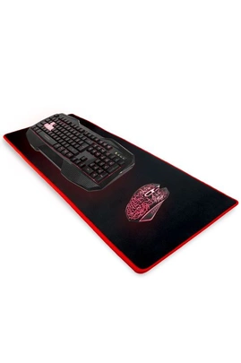 Tapis de souris CABLING ® Tapis de souris Gaming XXL 580x300x4mm Grand Sous  Main Bureau Tapis souris Gamer (noir contour rouge)