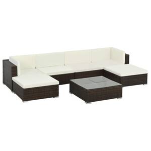 Salon De Jardin Vidaxl Mobilier De Jardin 7 Pcs Avec Coussins