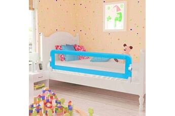 Barrière de lit bébé GENERIQUE Barrière de lit de sécurité pour tout-petits 2pcs bleu 150 x 36,5 x 42 cm tissu de polyester et tube en métal
