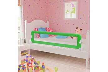 Barrière de lit bébé GENERIQUE Barrière de lit de sécurité pour tout-petits 2pcs 150 x 36,5 x 42 cm tissu de polyester et tube en métal vert