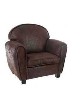 fauteuil de salon atmosphera fauteuil enfant coloris vieux cuir
