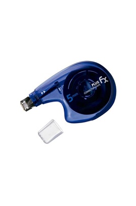 Effaceur et correcteur Plus Roller de Correction Latéral 'FX' 5 mm  x 10 m Tête Flexible Bleu