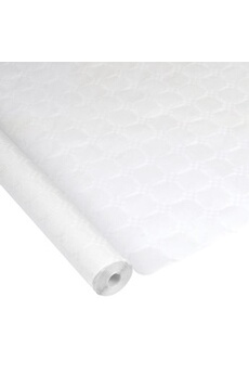 nappe de table homea nappe papier damassé 1.18x100m 28grs/m² blanc