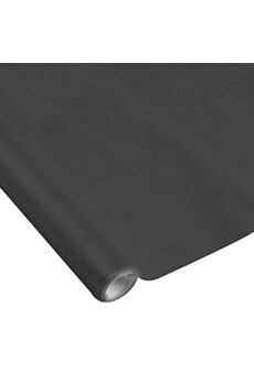 nappe de table l3c nappe damassee 1.18x5m - 40gr/m² - noir