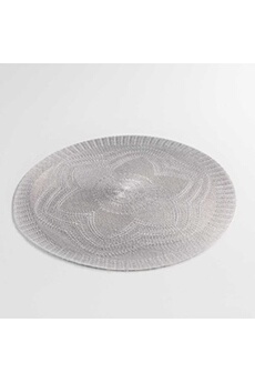 chemin de table douceur d'interieur set de table (0) 38 cm polyester uni chantelle gris