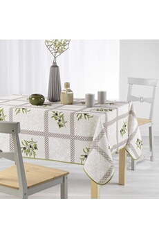 nappe de table le jardin des cigales nappe rectangle 150 x 240 cm fils coupes imprime olivade