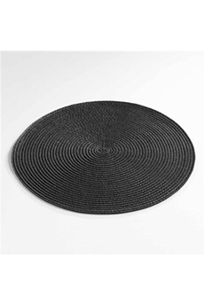 chemin de table decorline set de table (0) 35 cm polypropylene zebulon noir douceur d'intérieur