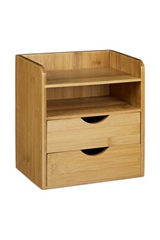 armoire de bureau helloshop26 organiseur de bureau en bambou casier de rangement 20 x 21 cm