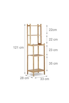 etagère de salle de bain en bambou 5 niveaux 121 cm
