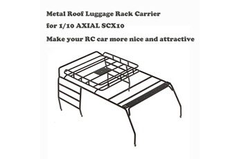 Circuit voitures AUCUNE Porte-bagages de toit en métal pour 1/10 axial scx10 wrangler rc crawler noir