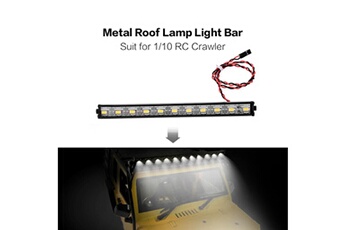 Circuit voitures AUCUNE Lampe de toit en métal led 150mm light bar pour 1/10 traxxas hsp redcat scx10 d90 noir