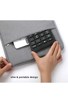 Pavé Numérique Fin sans Fil Bluetooth 22 Touches compatible pour iMac, MacBook Pro, Ordinateurs Portables (Noir)