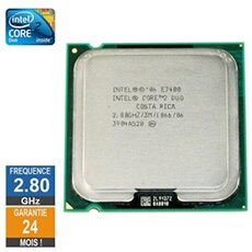 Processeur Core 2 Duo E7400 2.80GHz SLB9Y LGA775 3Mo